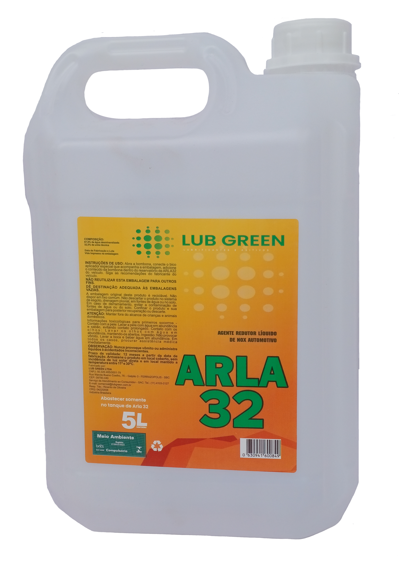 Arla 32 5 Litros - Frontal